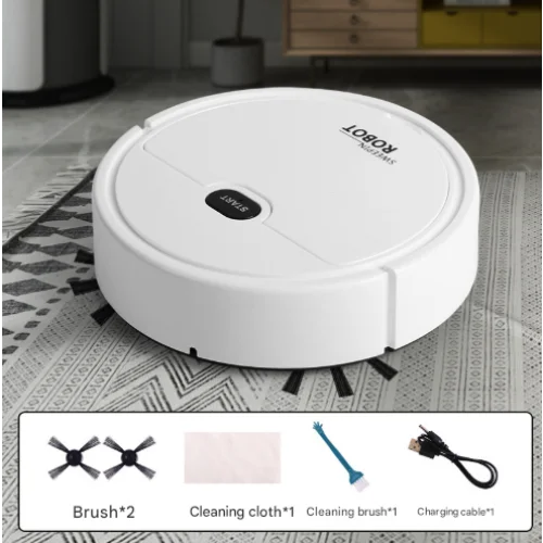 White 3-in-1 Smart Robot Vacuum Cleaner - Automatic