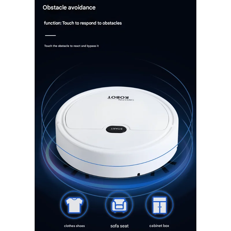 White 3-in-1 Smart Robot Vacuum Cleaner - Automatic