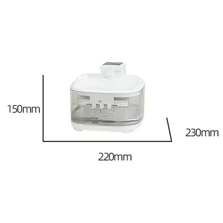 White 4.5L Rechargeable Pet Water Fountain for Cats & Dogs