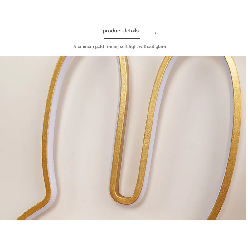 White 40x30cm Adorable Bunny LED Wall Night Light - USB