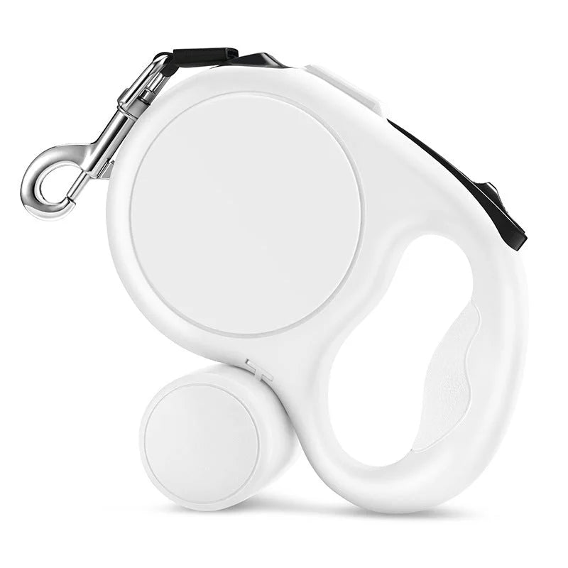 White 5M Retractable Dog Leash - With Small Box Suitable