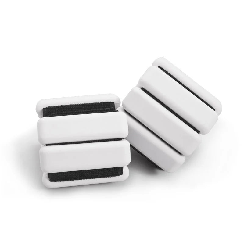 White Adjustable Silicone Wrist & Ankle Weights - 2lb Pair