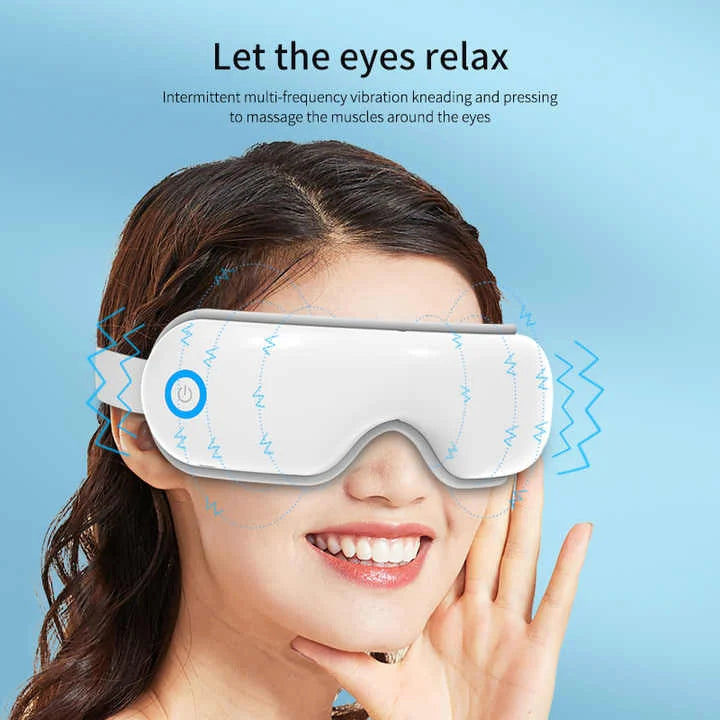 White Air Compression Eye Massager Heated Eye Massager