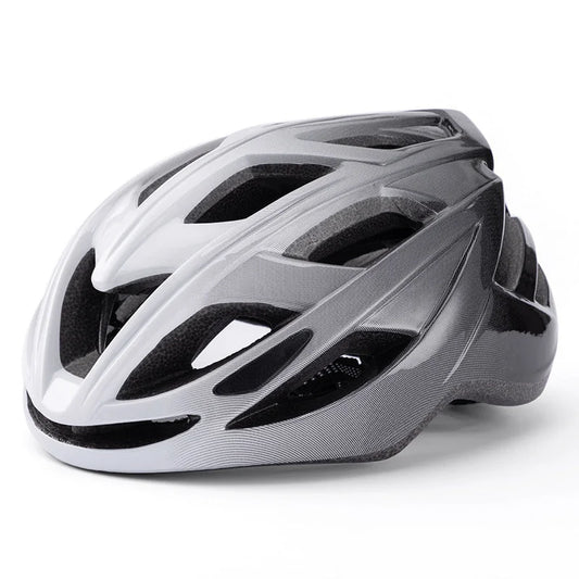 White And Black Gradient Lightweight Adult Bicycle Helmet