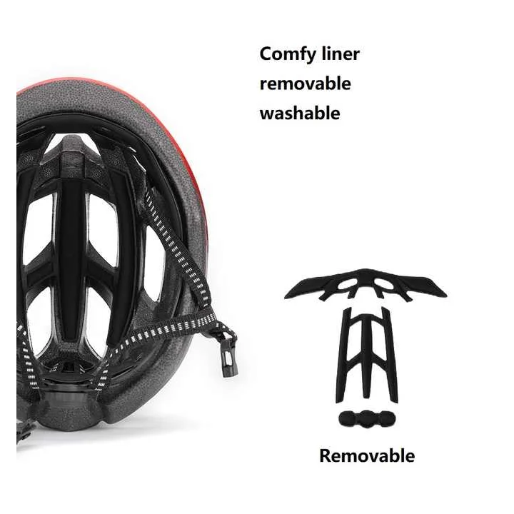 White And Black Gradient Lightweight Adult Bicycle Helmet