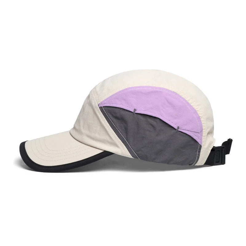 White And Purple Lightweight Sports Baseball Cap