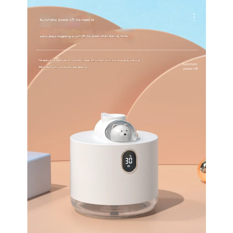 White Astronaut Humidifier with LED Night Light - Whisper