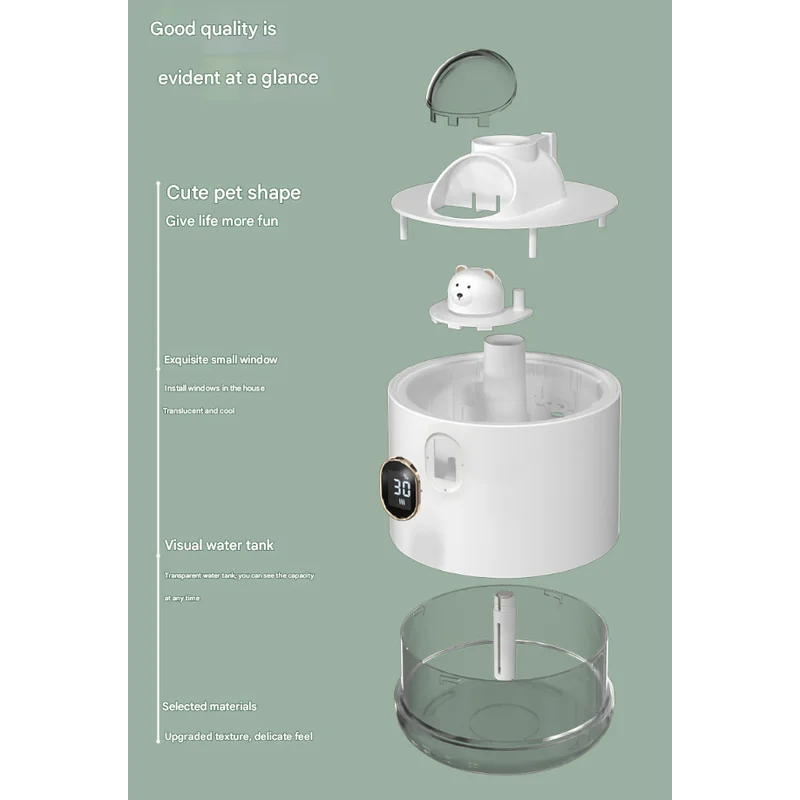 White Astronaut Humidifier with LED Night Light - Whisper