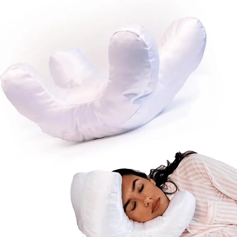 White Beauty Sleep Pillow - Contoured Memory Foam Pillow