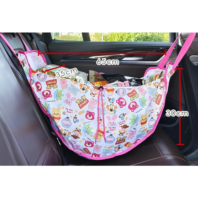 White Car Back Seat Organizer Hammock - Portable Storage