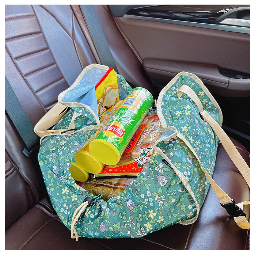 White Car Back Seat Organizer Hammock - Portable Storage