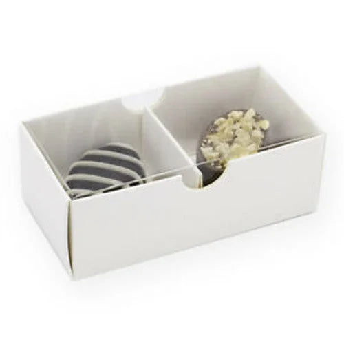 White Card Chocolate Sweet Soap Gift Box 50 Pack - 2 Bay