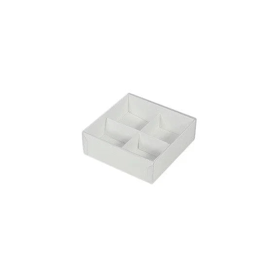 White Card Chocolate Sweet Soap Gift Box 50 Pack - 4 Bay