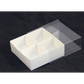 White Card Chocolate Sweet Soap Gift Box 50 Pack - 4 Bay