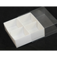 White Card Chocolate Sweet Soap Gift Box 50 Pack - 4 Bay