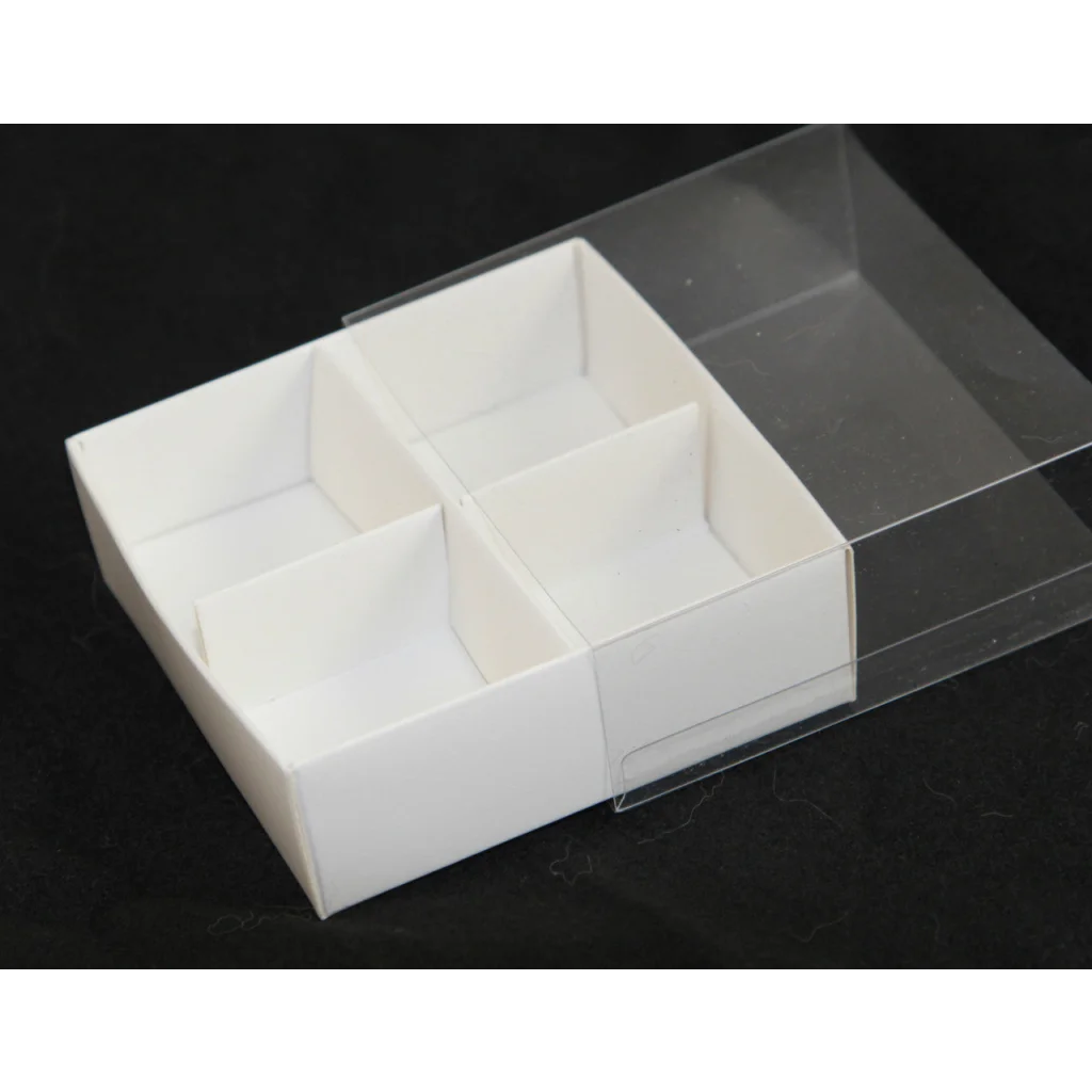 White Card Chocolate Sweet Soap Gift Box 50 Pack - 4 Bay