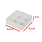 White Card Chocolate Sweet Soap Gift Box 50 Pack - 4 Bay