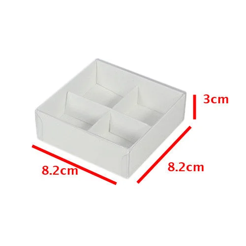 White Card Chocolate Sweet Soap Gift Box 50 Pack - 4 Bay