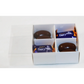 White Card Chocolate Sweet Soap Gift Box 50 Pack - 4 Bay