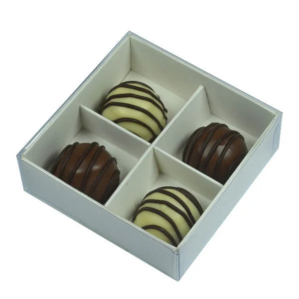 White Card Chocolate Sweet Soap Gift Box 50 Pack - 4 Bay