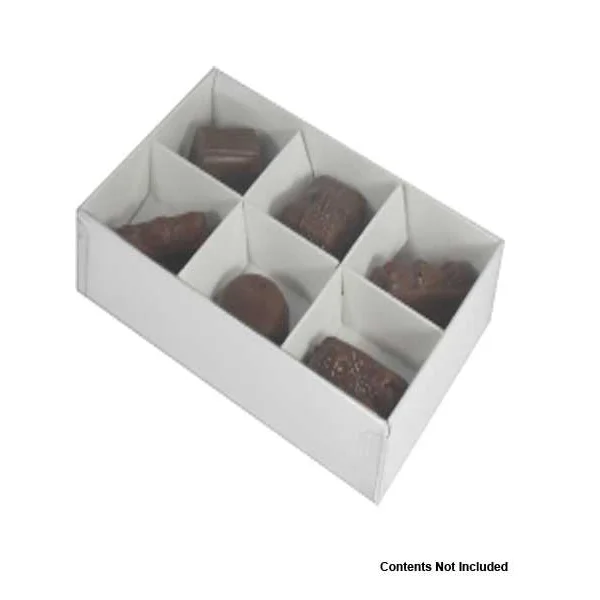 White Card Chocolate Sweet Soap Gift Box 50 Pack - 6 Bay