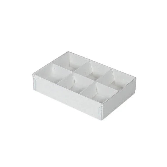 White Card Chocolate Sweet Soap Gift Box 50 Pack - 6 Bay