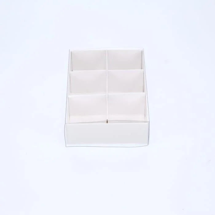 White Card Chocolate Sweet Soap Gift Box 50 Pack - 6 Bay