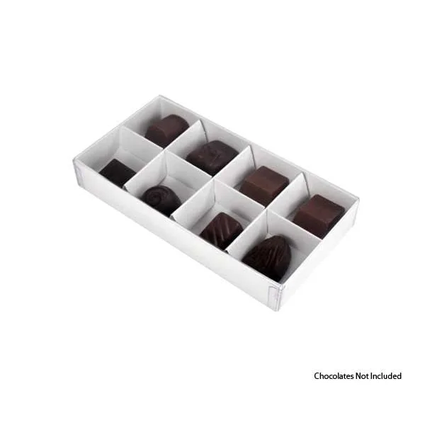 White Card Chocolate Sweet Soap Gift Box 50 Pack - 8 Bay