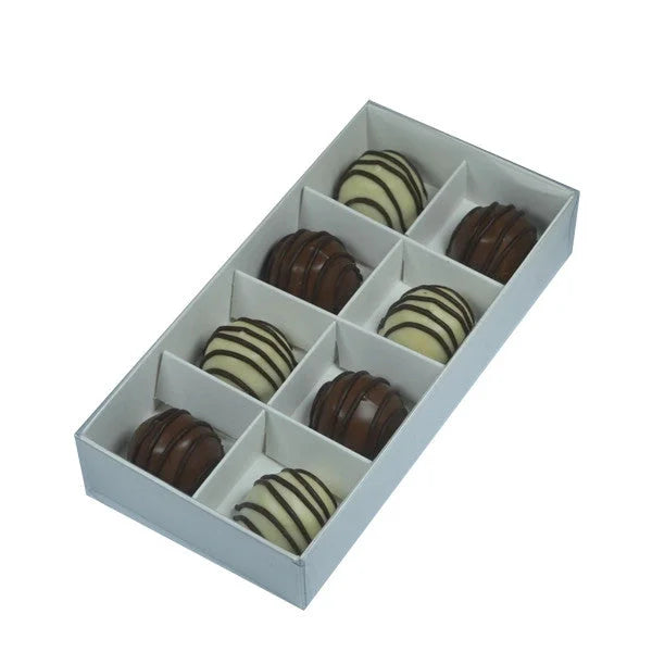 White Card Chocolate Sweet Soap Gift Box 50 Pack - 8 Bay