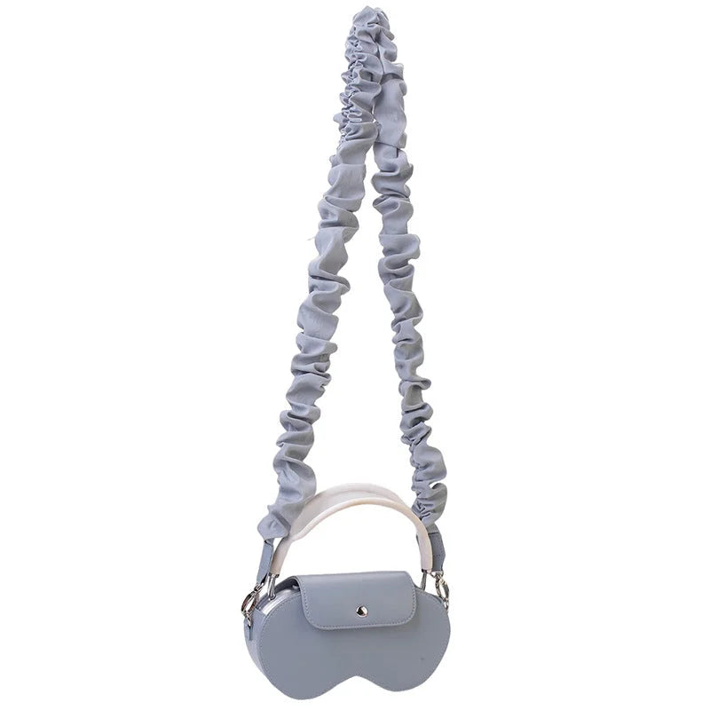 White Chic PU Leather Crossbody Storage Bag for Apple