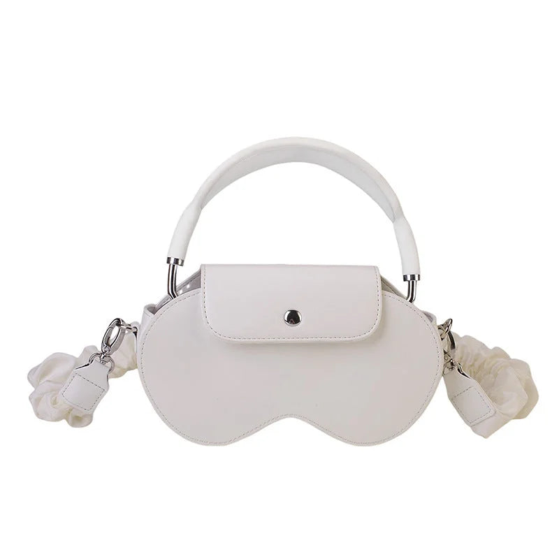 White Chic PU Leather Crossbody Storage Bag for Apple