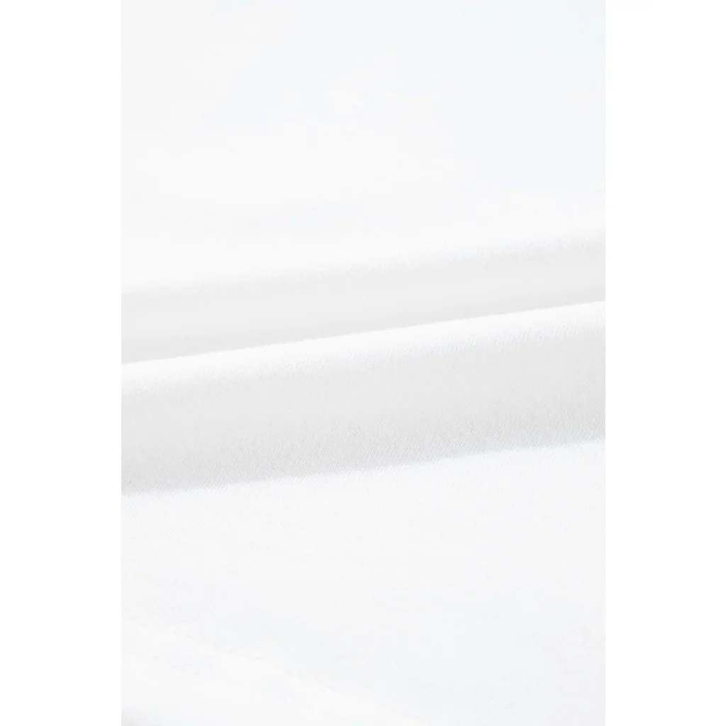 White Christmas Bowknot Graphic Cotton Blend T Shirt - M