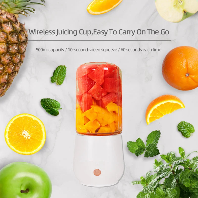White Compact Portable Blender - USB Rechargeable Mini