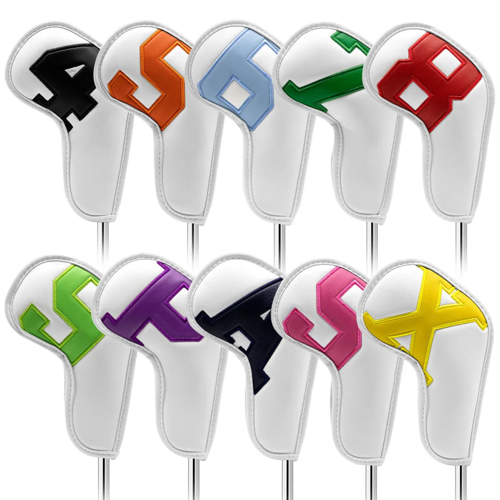 White covers with various colored numbers Premium PU