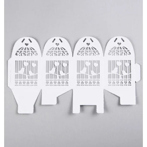 White Dove Bird Heart Wedding Bomboniere Favor Lolly Gift