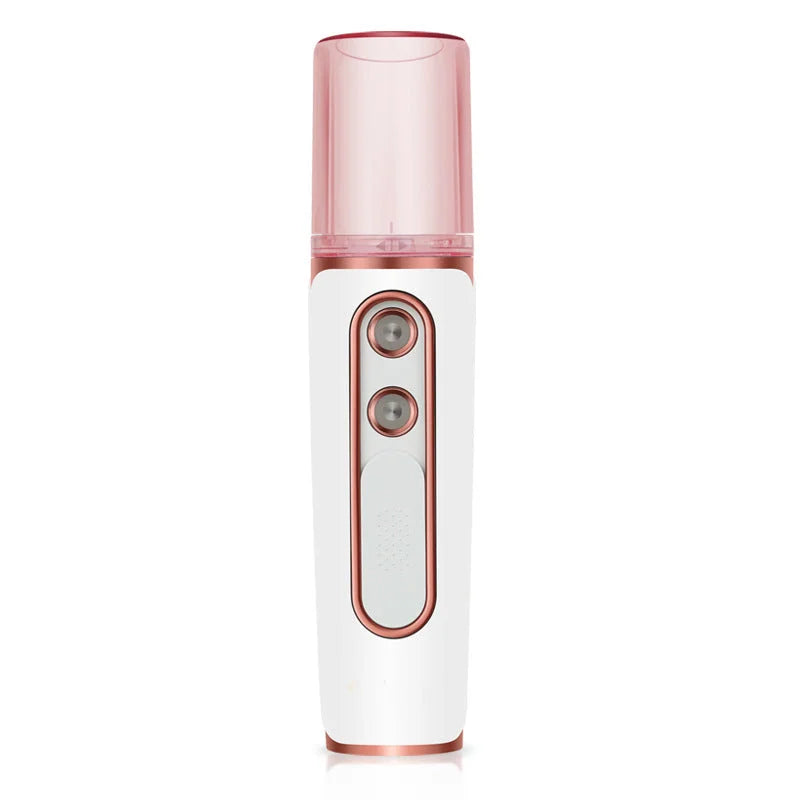 White Dual Nozzle Nano Facial Mister - USB Rechargeable