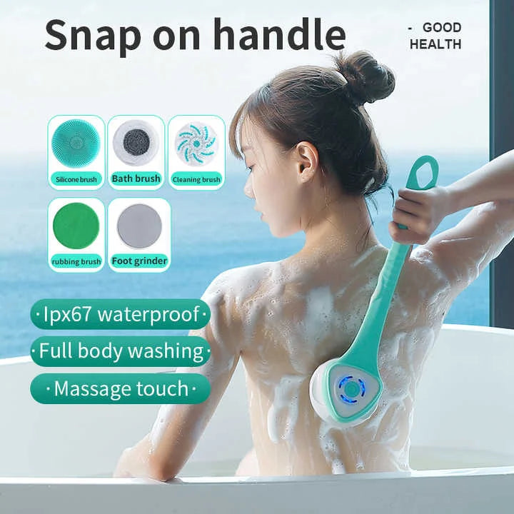 White Electric Bath Brush & Multi-Functional Massager –