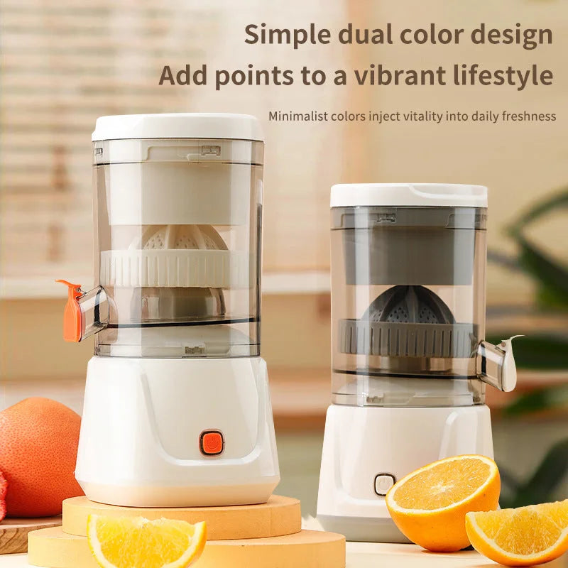 White Electric Citrus Juicer Press - Portable Large Caliber