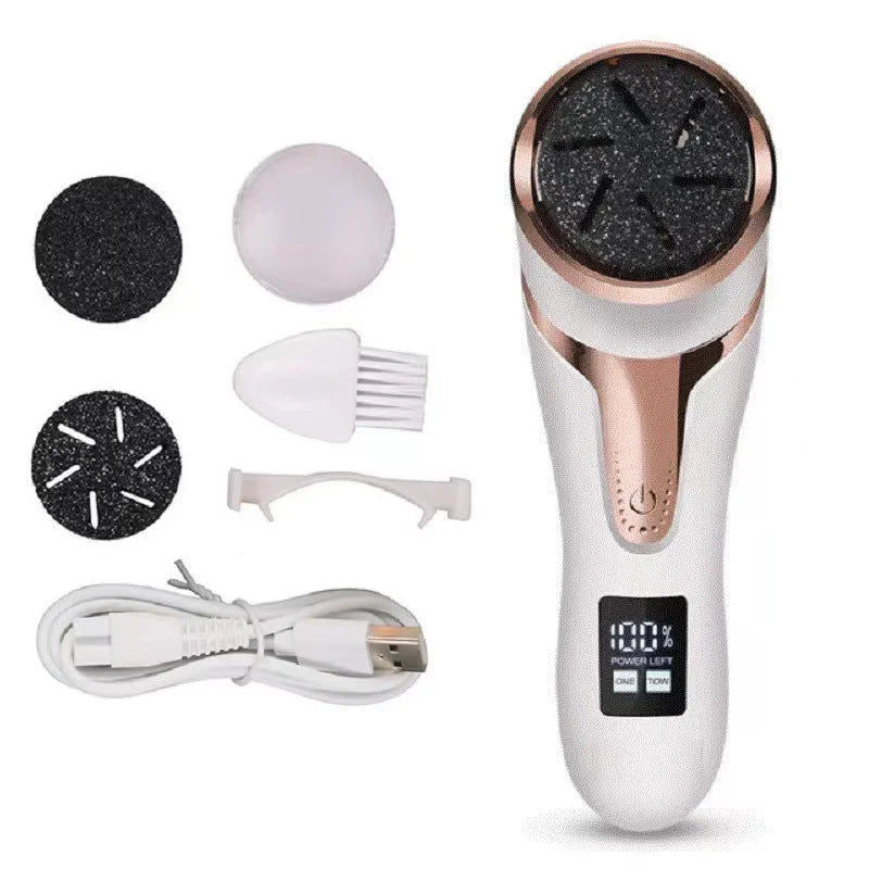 White Electric Foot Callus Remover - Rechargeable