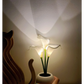 White Elegant Calla Lily LED Table Lamp - Lifelike Potted