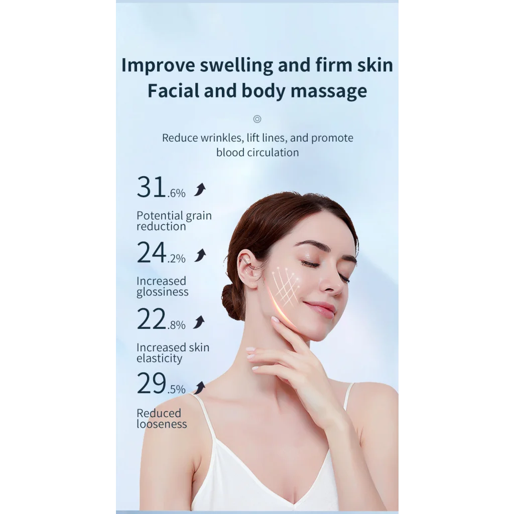 White EMS Microcurrent Facial Lifting Massager - Skin