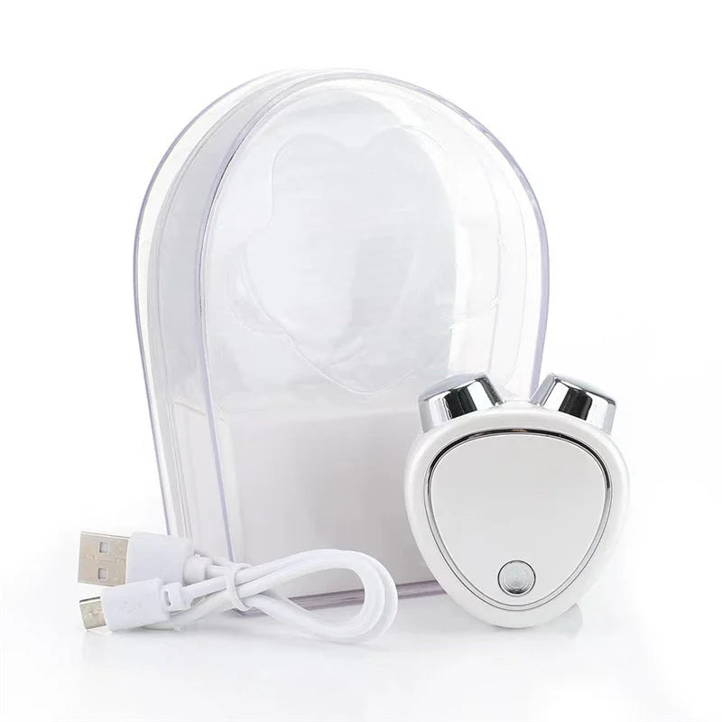 White EMS Microcurrent Facial Lifting Massager - Skin