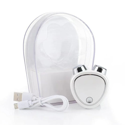 White EMS Microcurrent Facial Lifting Massager - Skin