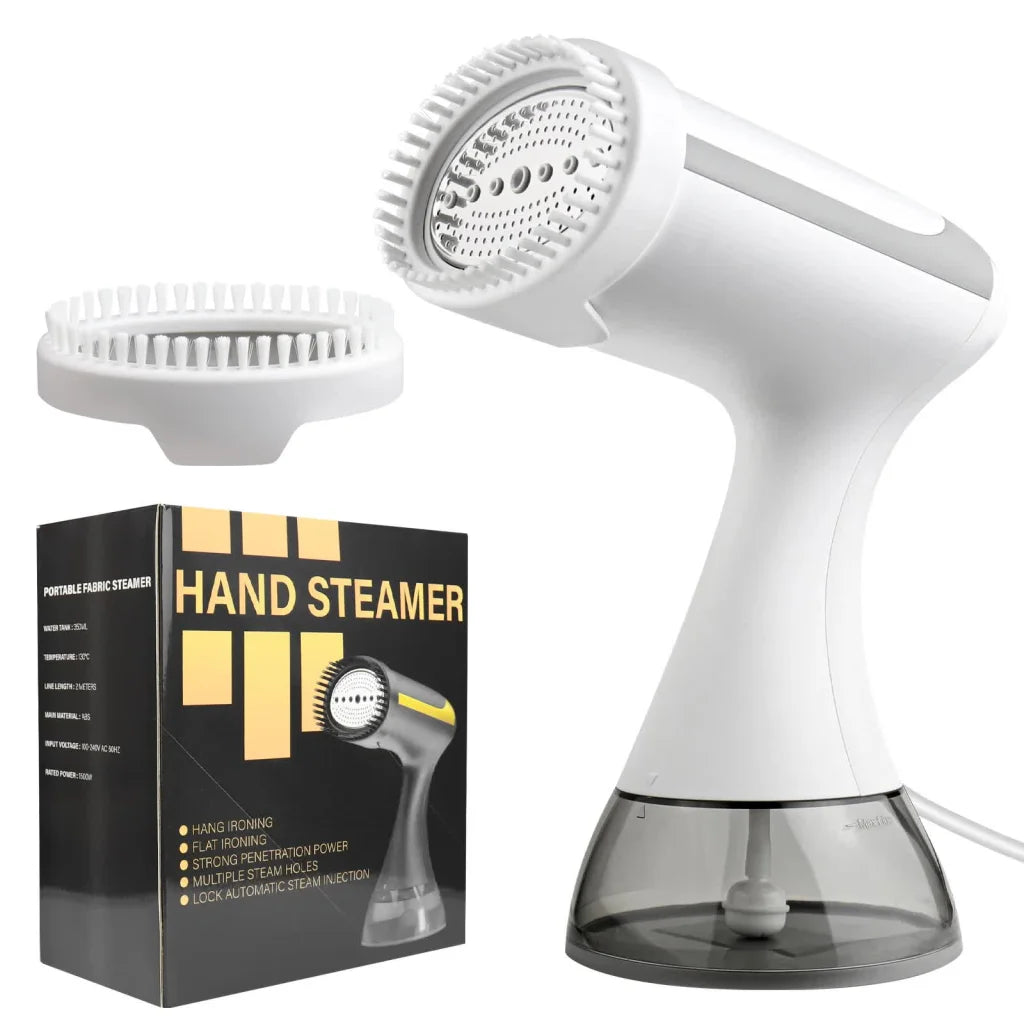 White Handheld Garment Steamer - Portable Mini Steam Iron