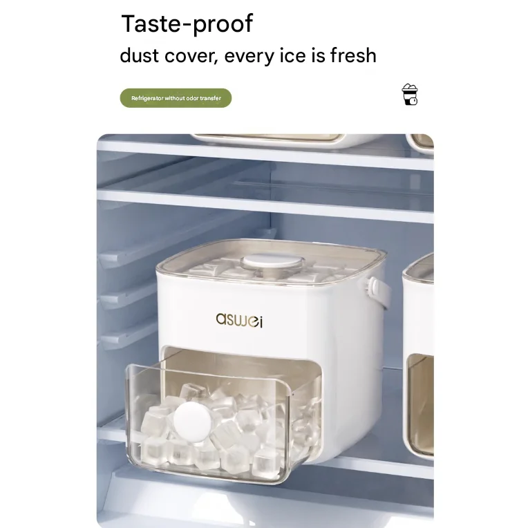 White Innovative Press-Release Ice Cube Maker - Dual Layer