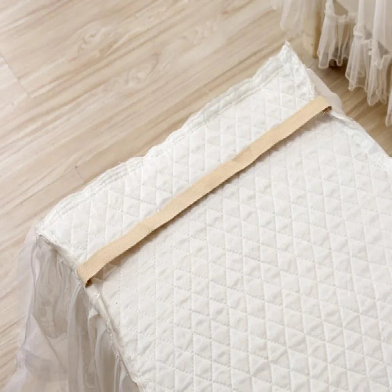 White Lace Piano Dust Cover - Embroidered Full Size Double