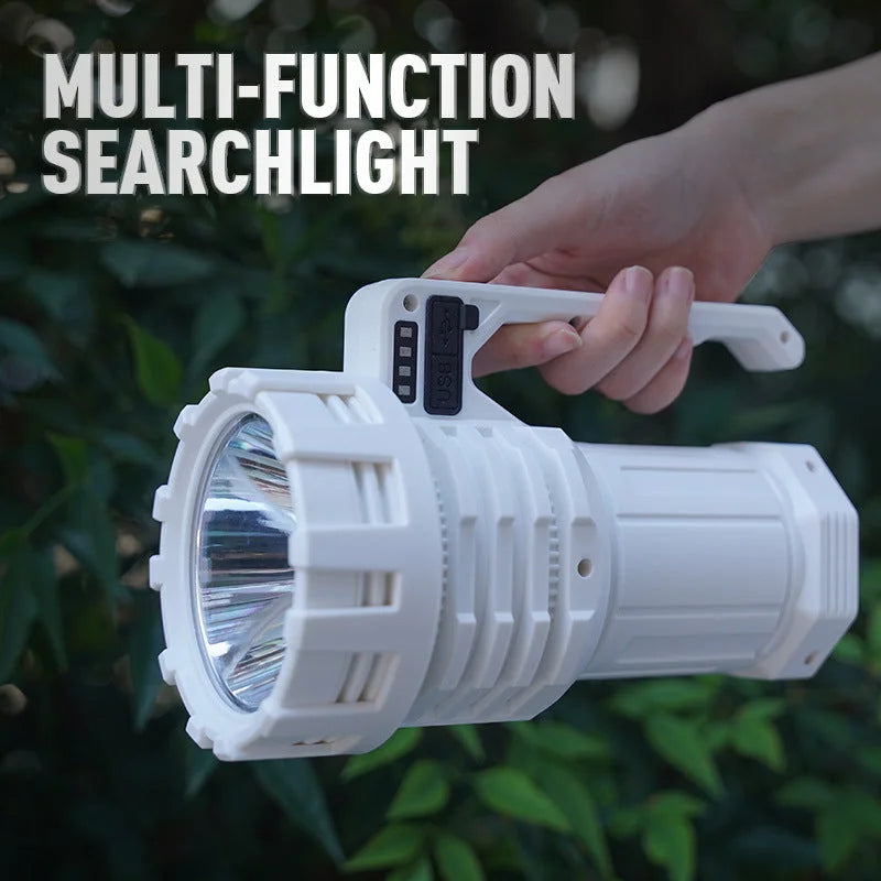 White LED Searchlight - Rechargeable Handheld Spotlight