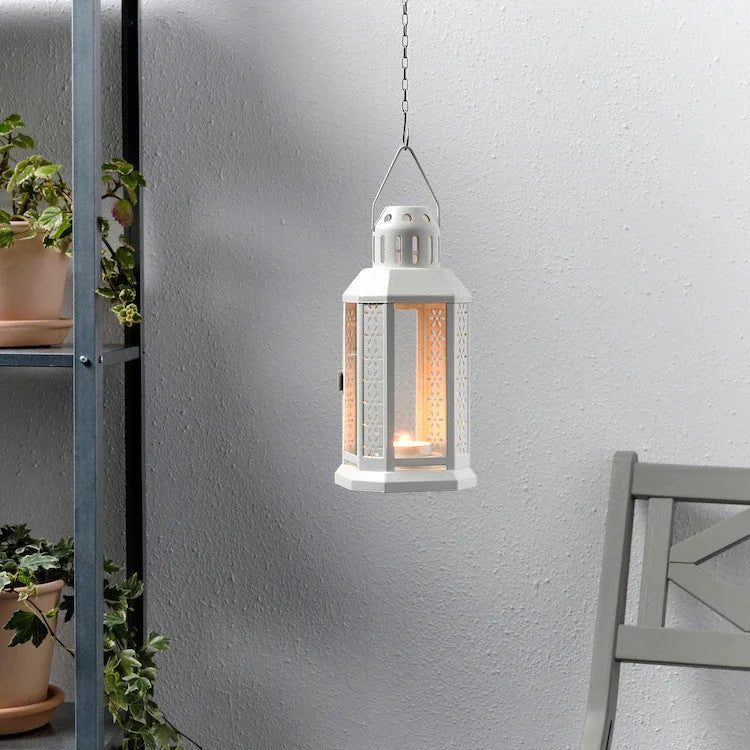 White Metal Miners Lantern 5 Pack - 21cm Summer Wedding