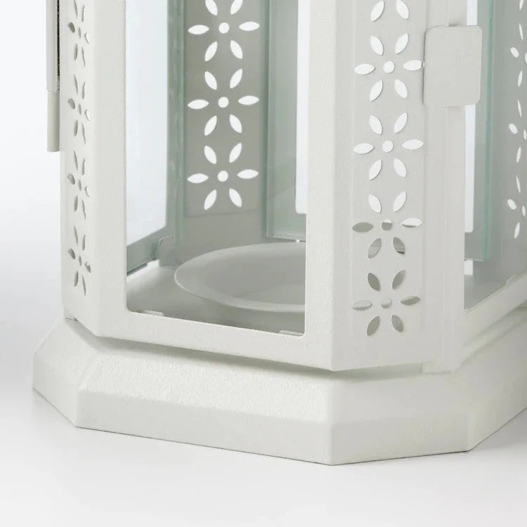 White Metal Miners Lantern 5 Pack - 21cm Summer Wedding