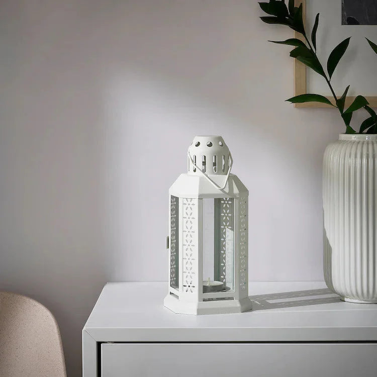 White Metal Miners Lantern 5 Pack - 21cm Summer Wedding